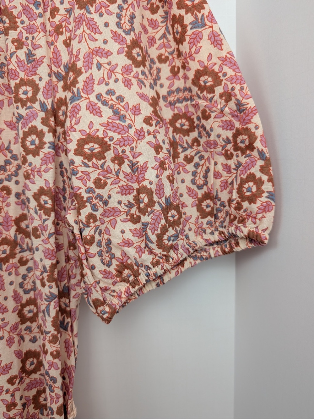 Faherty Orinda Organic Cotton Maxi Dress Earth Block Print - Picture 5 of 11